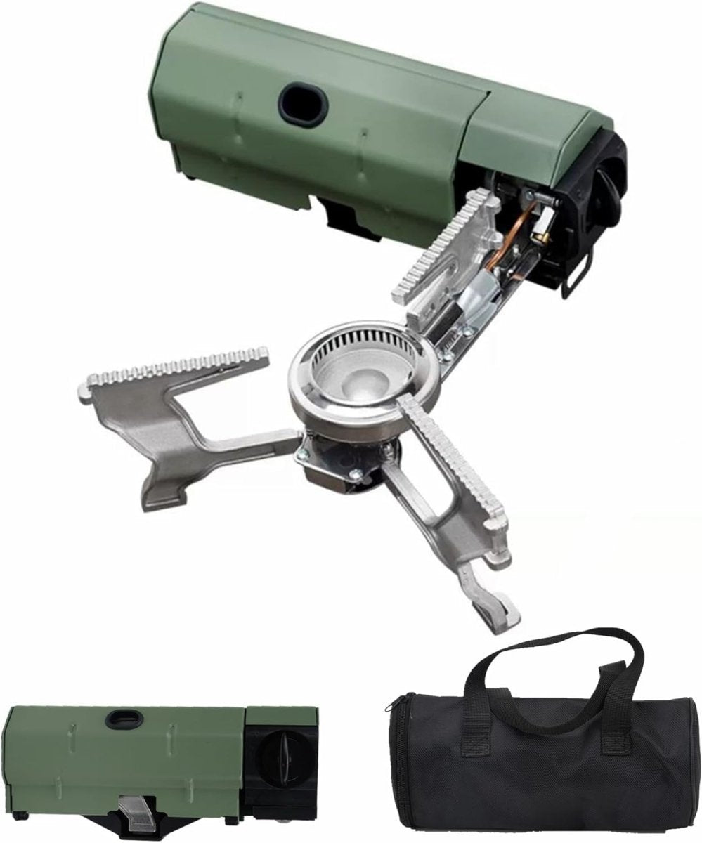 BowLift | FLAMECAMP – Portable Butane Camping Stove with Storage Bag & Gas Bottle