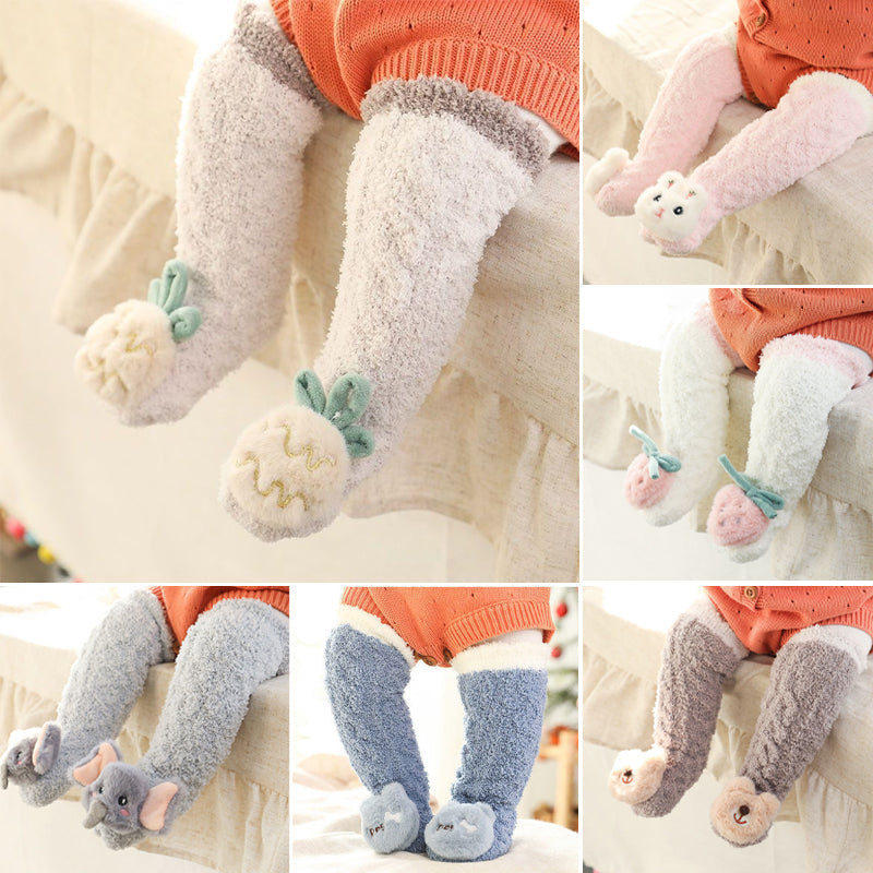 BowLift | Baby Winter Fluffy Fuzzy Slipper Socks