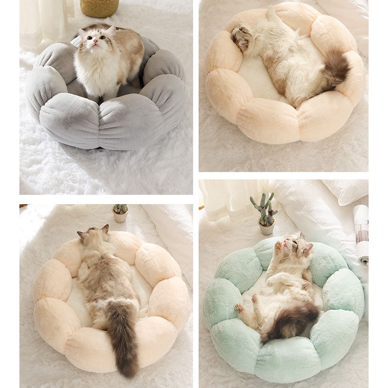 BowLift | Deep Sleep Flower Shape Cat Bed