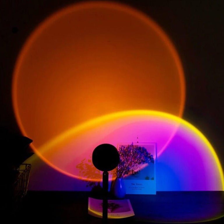 BowLift | Golden Glow – Sunset Projection Lamp with 16 Colors and Rotating Head