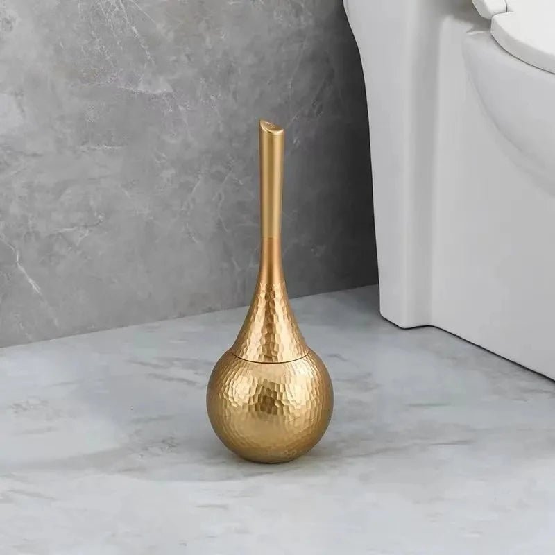 BowLift | GOLDENLUXE – Sculpted Toilet Brush with Elegant Metallic Design for Modern Bathrooms