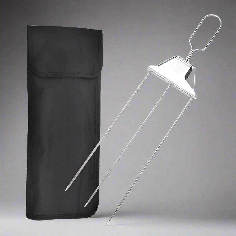 BowLift | Stainless Steel BBQ Skewers Triple Grill Tool