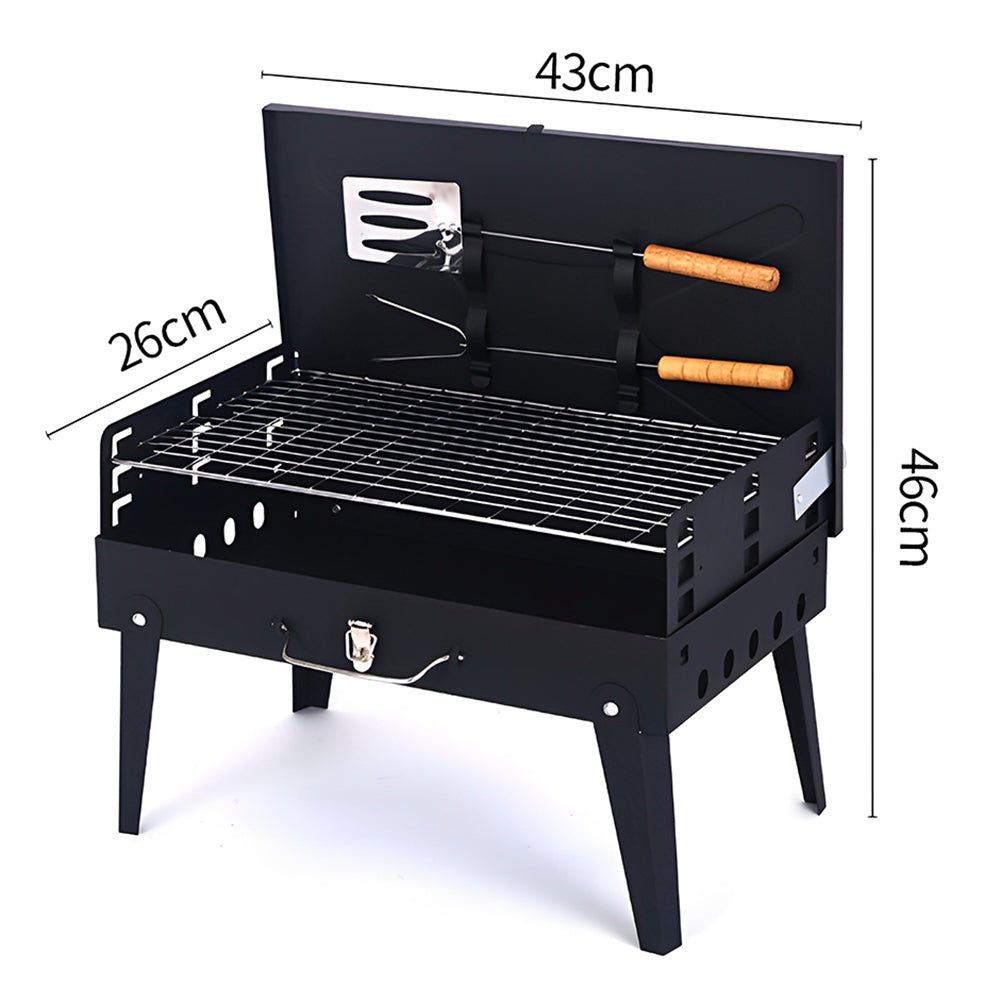 BowLift | Grillmate Fold – Foldable Steel Suitcase Grill for Garden, Camping & Outdoor BBQ