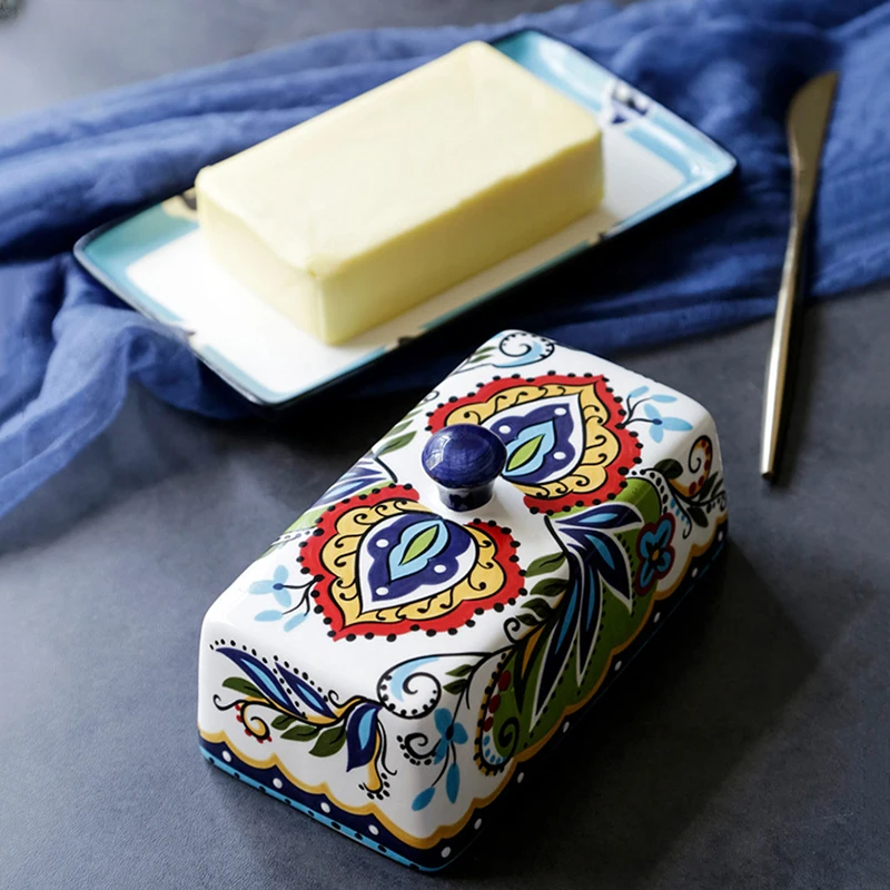 BowLift | Hand-Painted Tuscan-Style Butter Dish - TuscanCharm