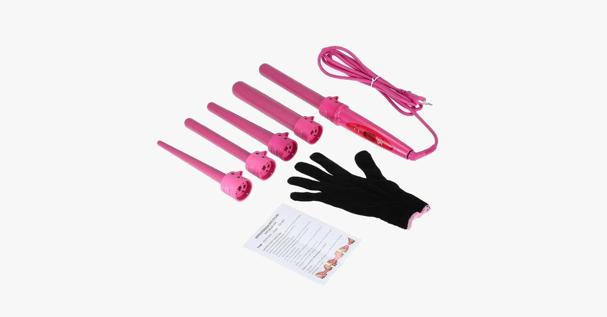 BowLift | Achieve the salon look with the curling iron set and the heat-resistant glove