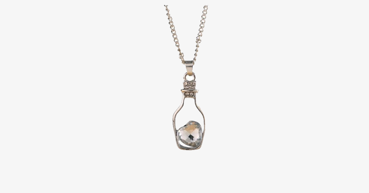 BowLift | Love Bottle Gemstone Pendant Necklace - For whenever you need a sip of love