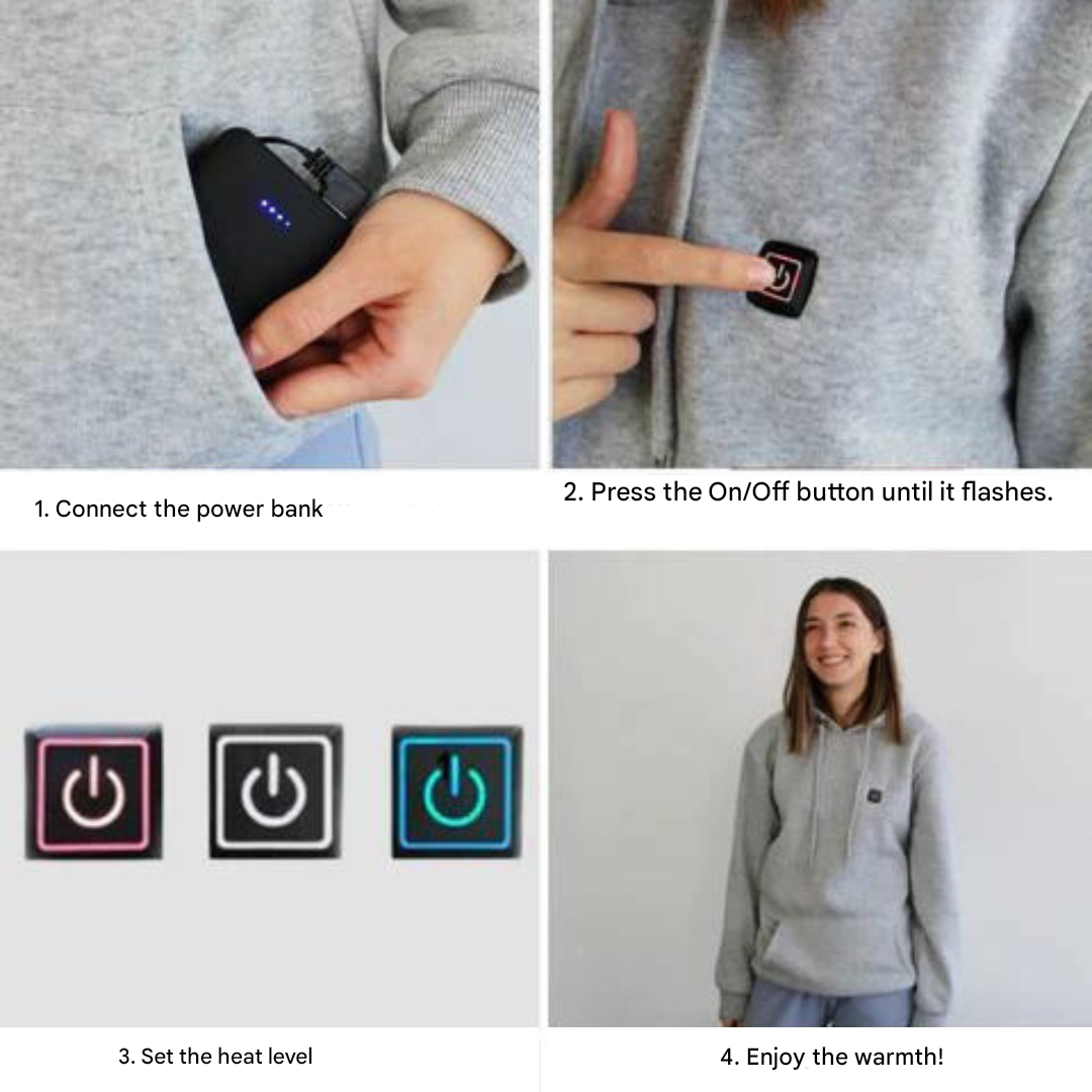 BowLift | HeatWear Hoodie – Innovative Heated Hoodie with Adjustable Temperature