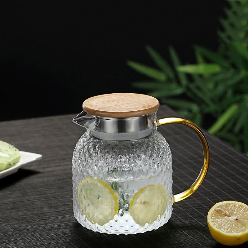 BowLift | Heat-Resistant Glass Pitcher with Bamboo Lid