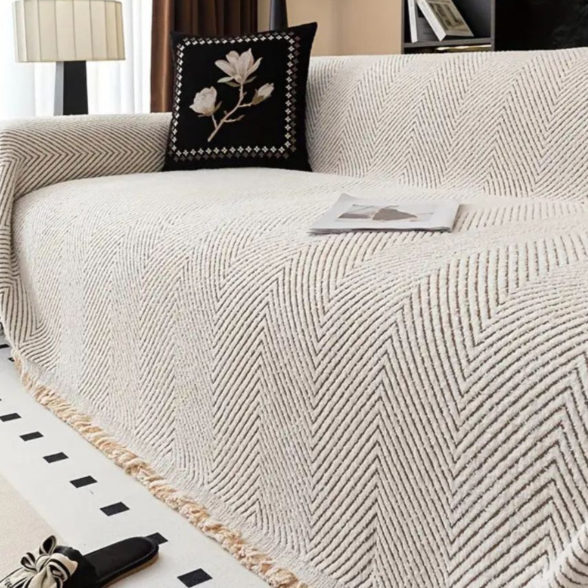BowLift | Sofa Cover Herringbone Pattern Protective Design