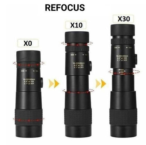 BowLift | High-Power Waterproof Monocular Telescope with 10x Magnification for Bird Watching, Hiking, and Outdoor Adventures
