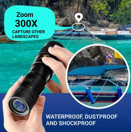 BowLift | High-Power Waterproof Monocular Telescope with 10x Magnification for Bird Watching, Hiking, and Outdoor Adventures