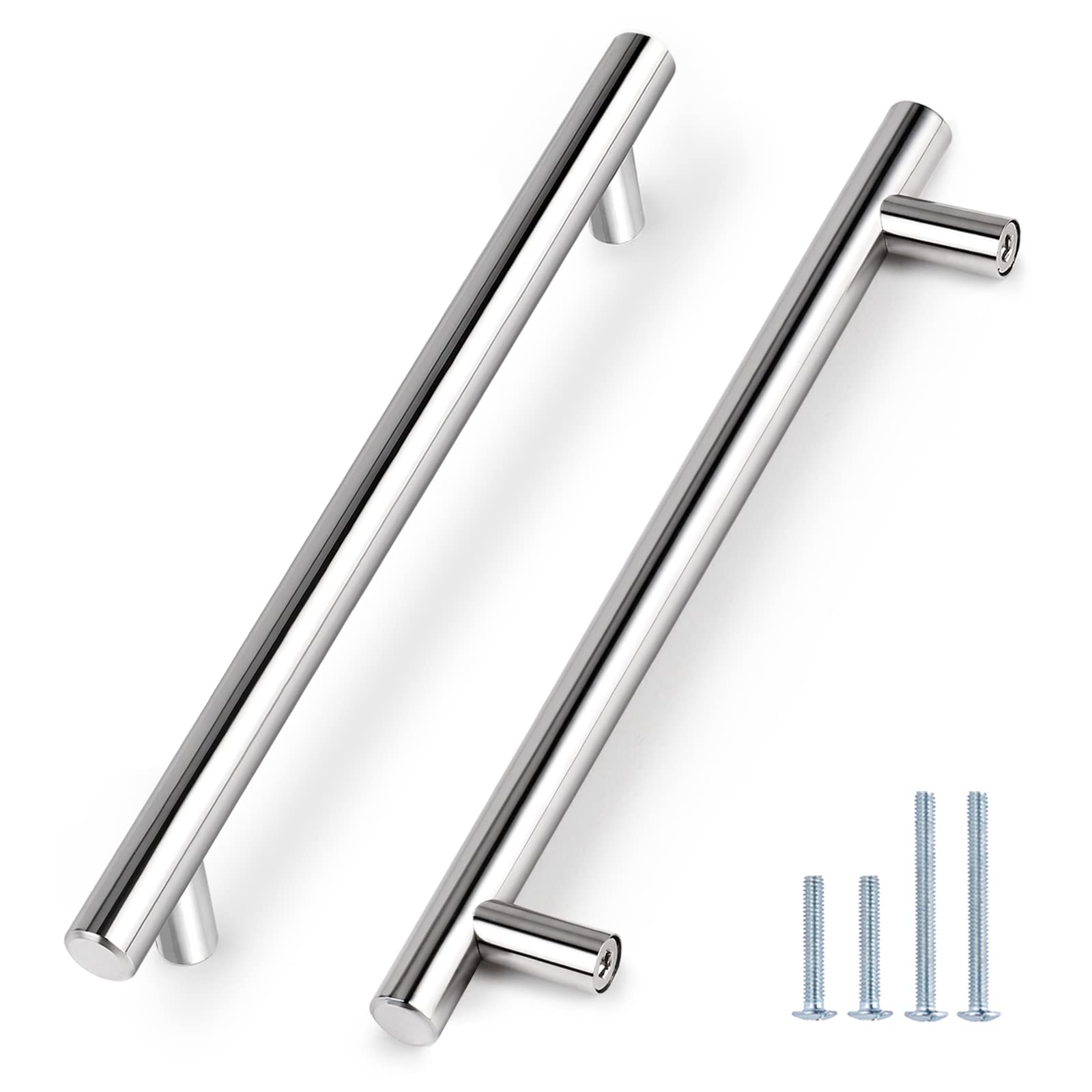 BowLift | Brushed Nickel Modern Stainless Steel Drawer Hardware T-Bar Handles