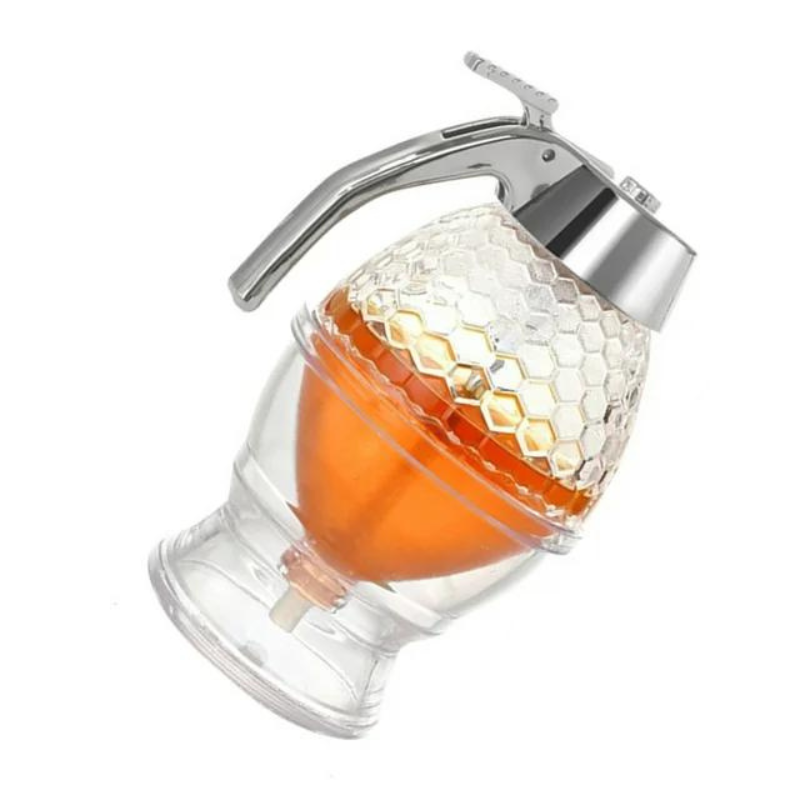 BowLift | Drip Free Honey Dispenser with Honeycomb Design – 200 ml Plastic