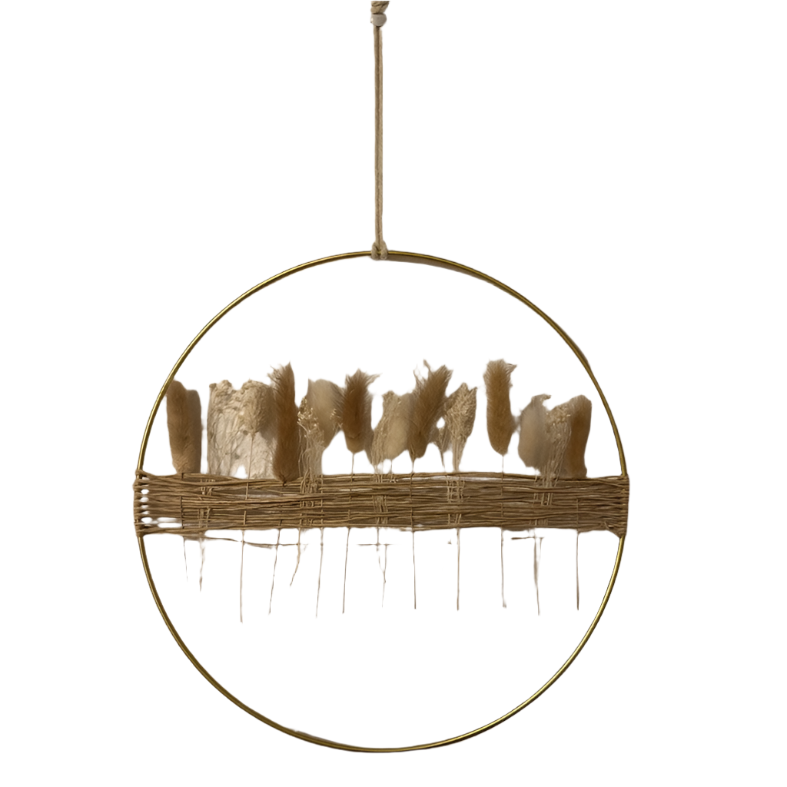 BowLift | Fleur de Vie Artificial Floral Wreath – Realistic Flower Wreath for Front Door & Home Décor