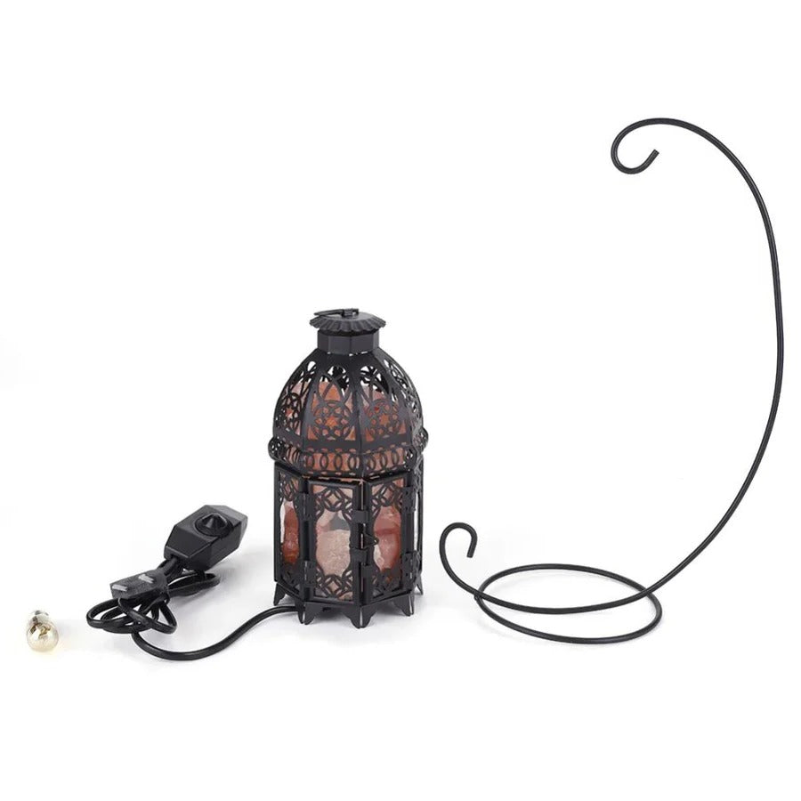 BowLift | Vintage Iron Salt Rock Tabletop Lamp