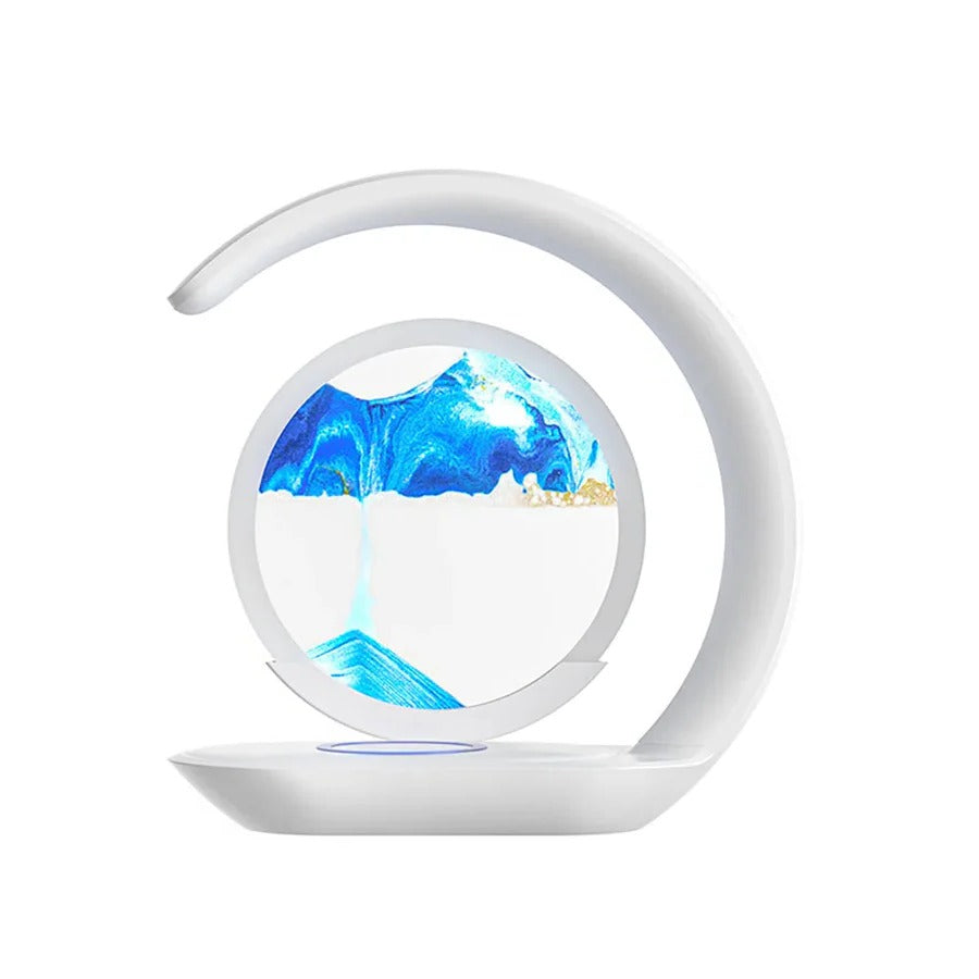 BowLift | 3D Sand Art Table Lamp with Wireless Charger