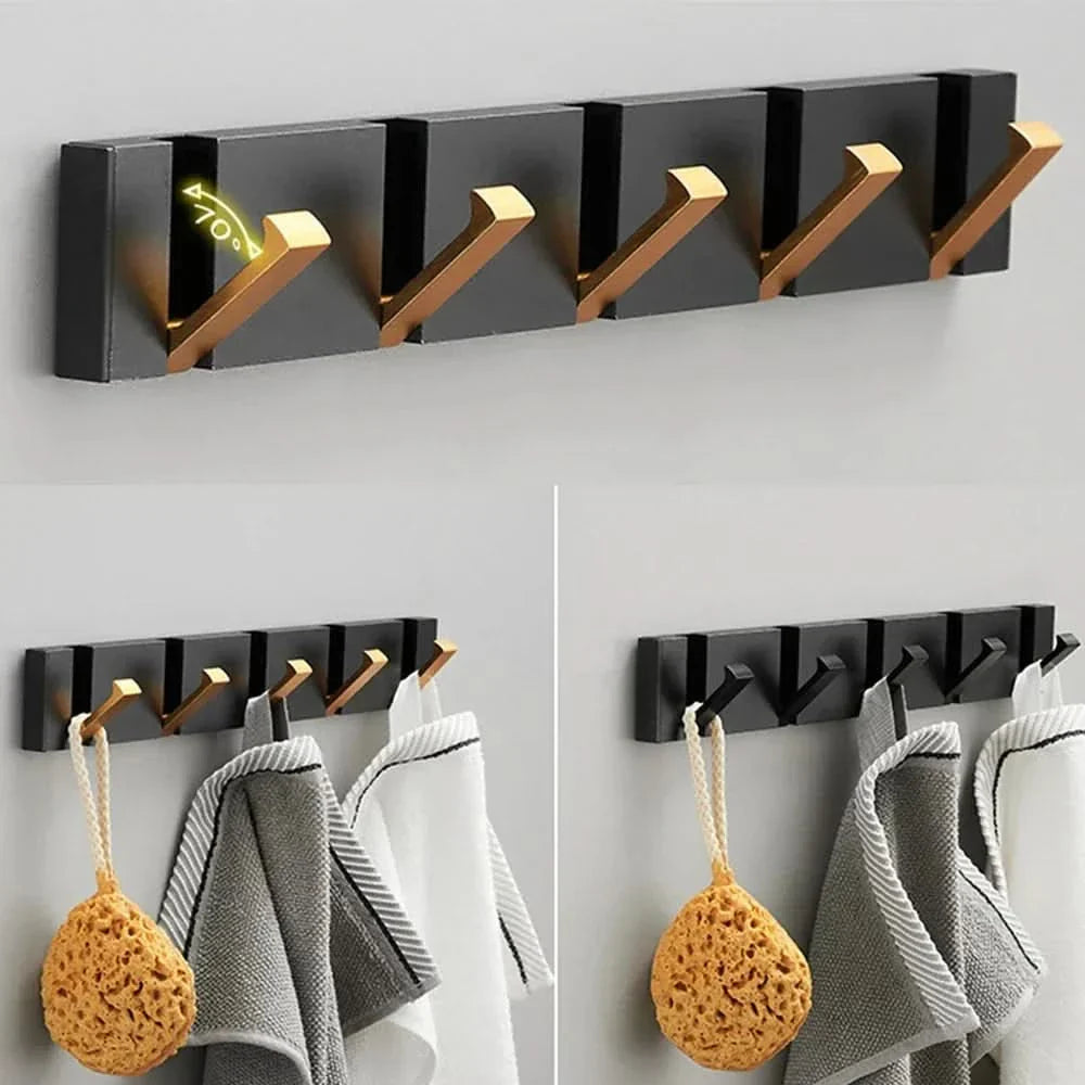 BowLift | HOOKLUX – Foldable wall hook strip made of aluminum, space-saving & versatile