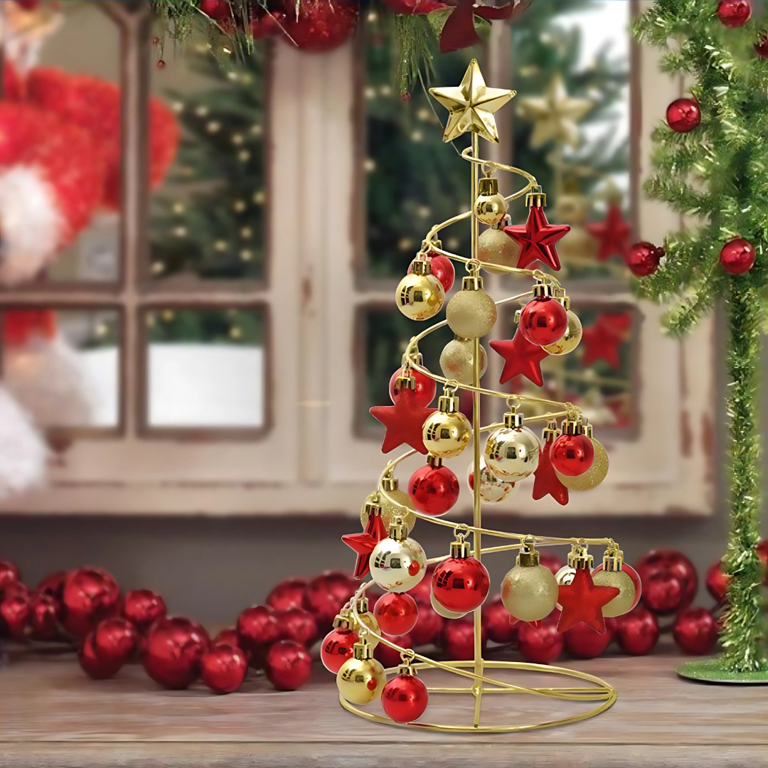 BowLift | Christmas Decorations Spiral Tabletop Tree Ornament