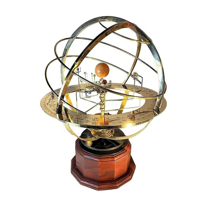 BowLift | Grand Orrery Model Handcrafted Mechanical Brass Solar System Replica (5 Planets)