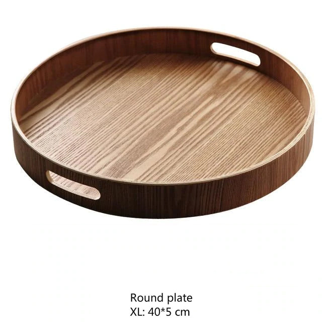 BowLift | Slim, round serving trays made of wood
