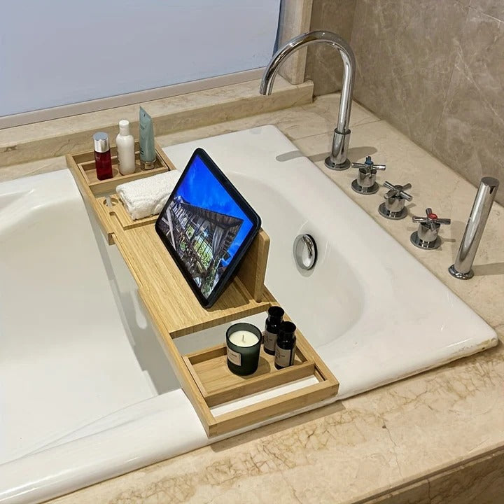 BowLift | Bamboo Bathtub Tray