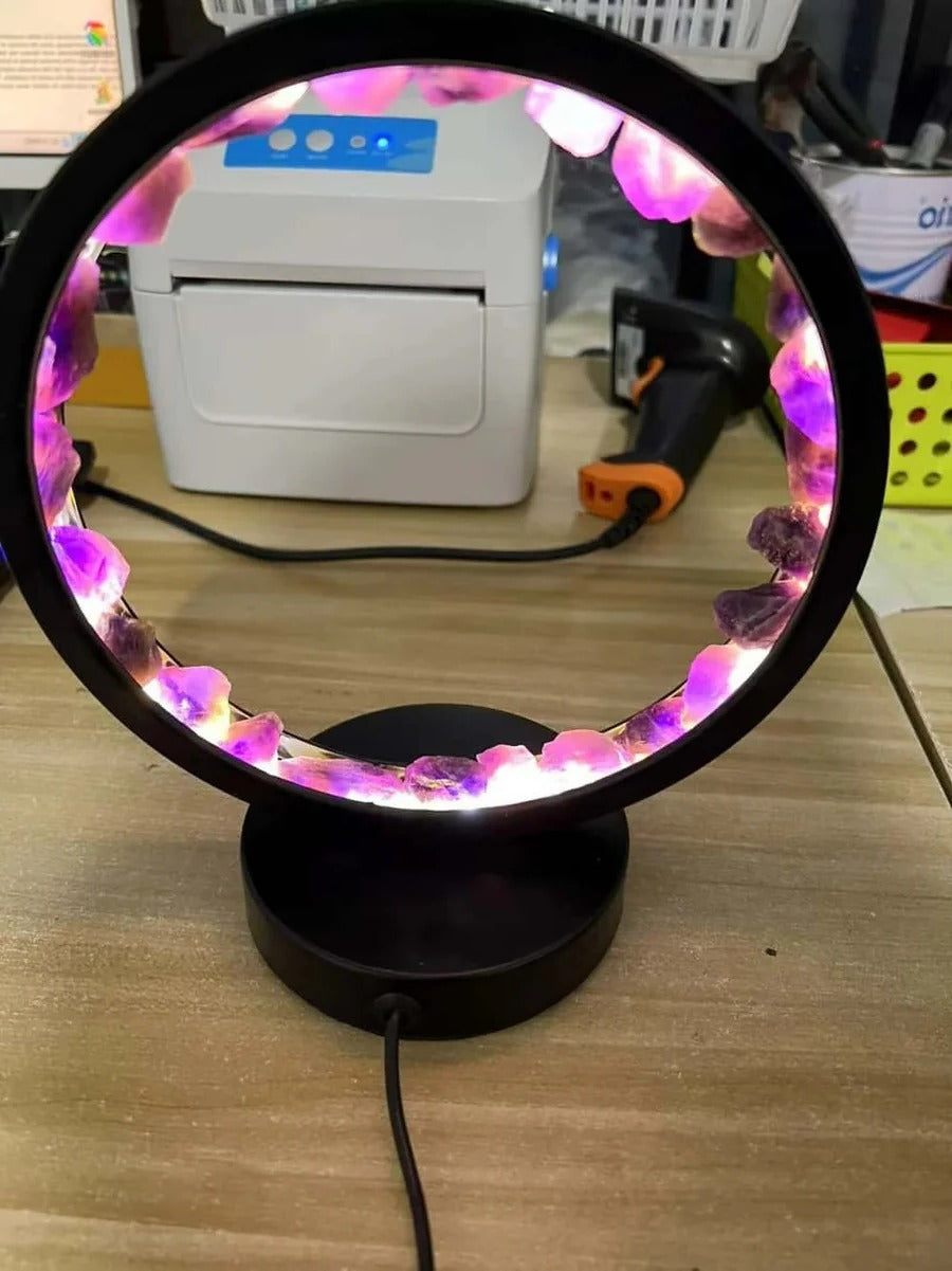 BowLift | Healing Stone Night Lamp with Crystal Column Design