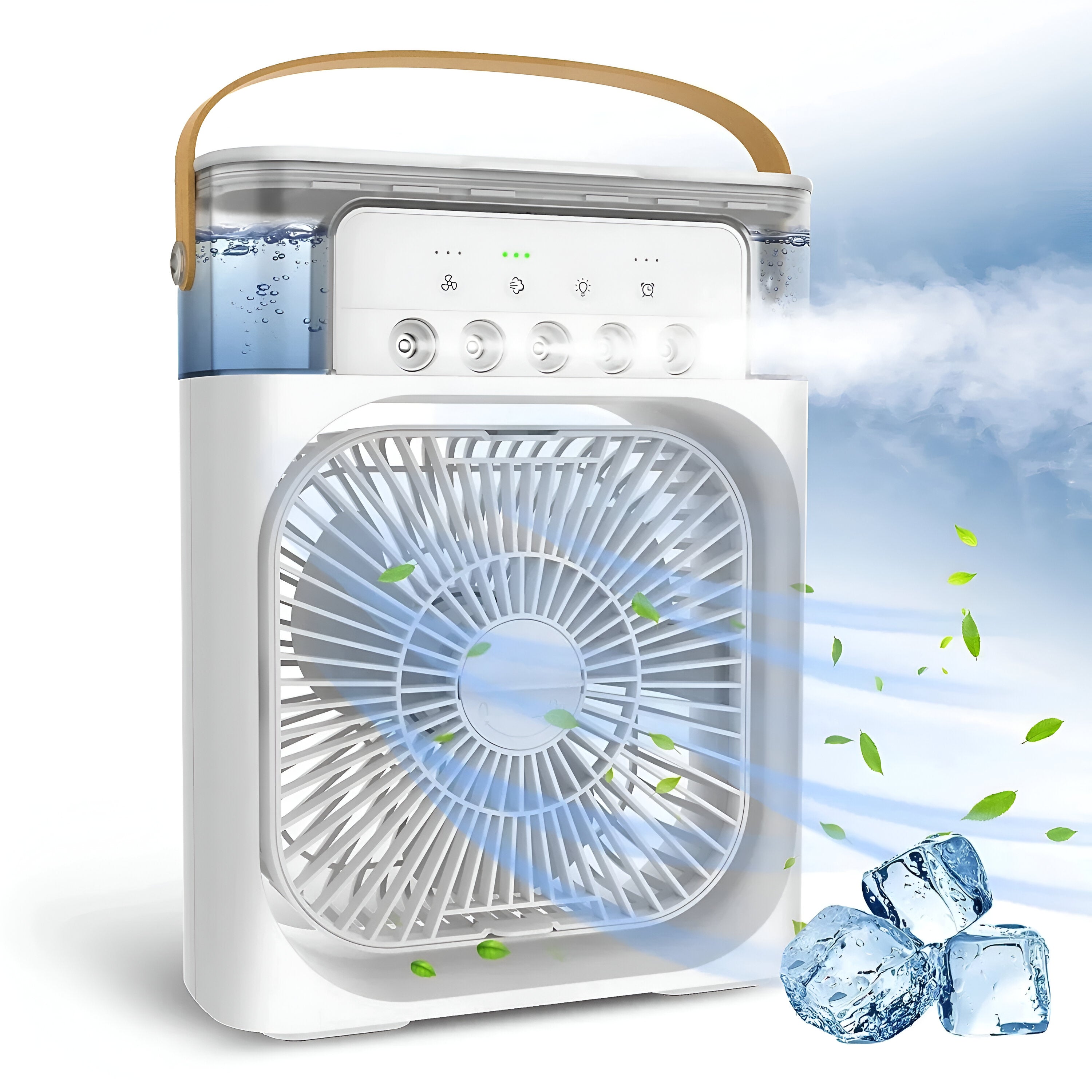 BowLift | 3-in-1 Air Cooler Humidifier | Portable, Adjustable Fan Speeds & Ideal for Bedrooms, Offices & Small Spaces