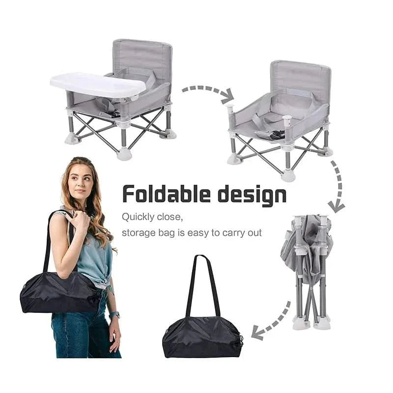 BowLift | Foldable high chair for travelling - Compact & safe for children
