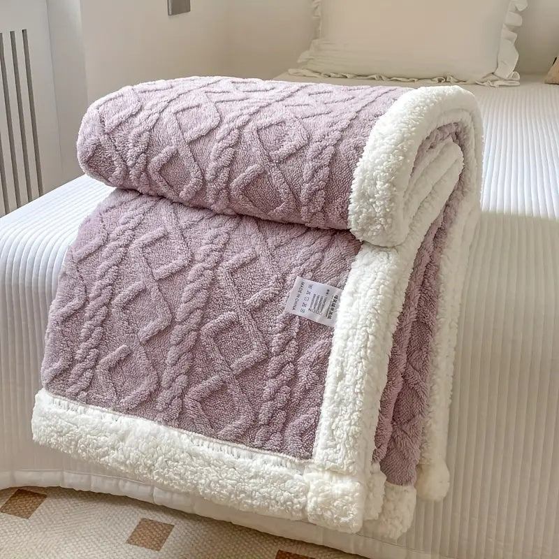 BowLift | Fleece Throw Blanket Sherpa Reversible Bed Cover