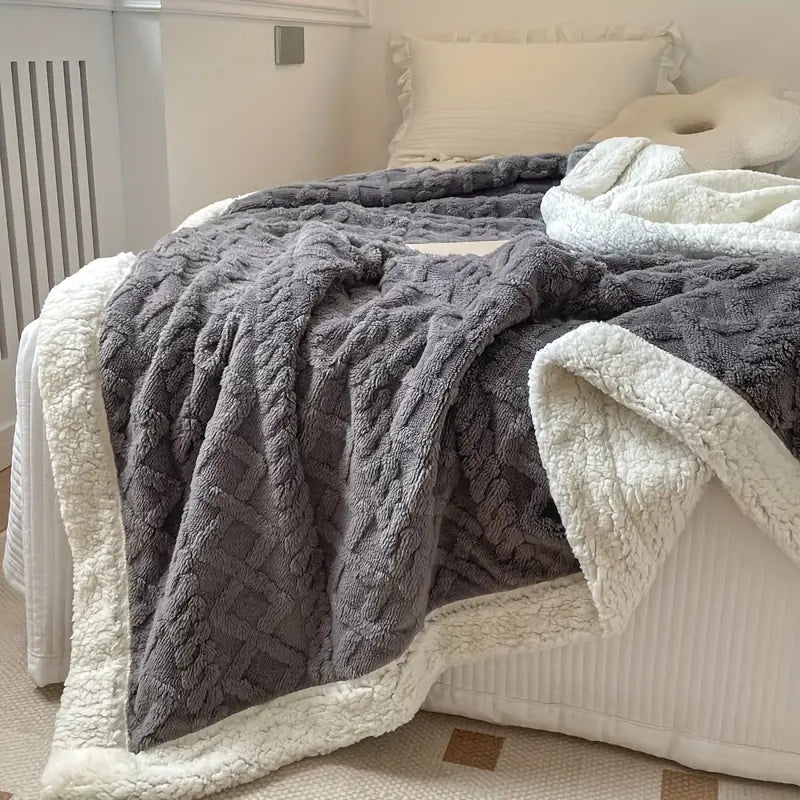 BowLift | Fleece Throw Blanket Sherpa Reversible Bed Cover