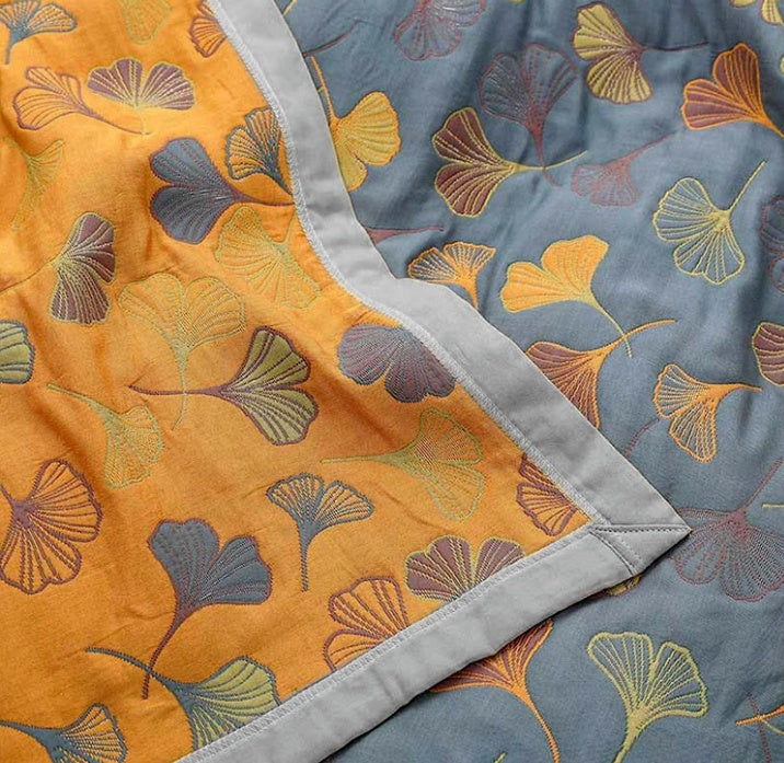 BowLift | Ginkgo Leaf Throw Blanket