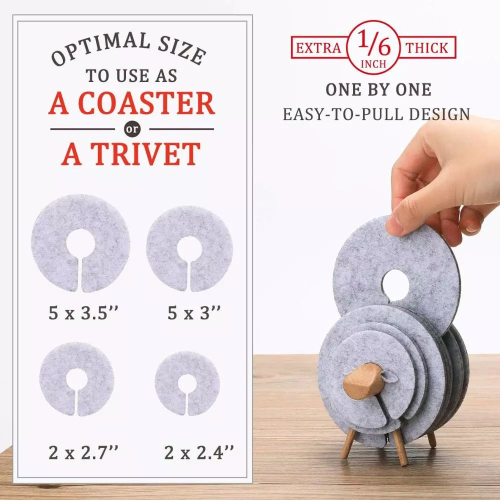 BowLift | Insulated Non-Slip Sheep Coaster Set