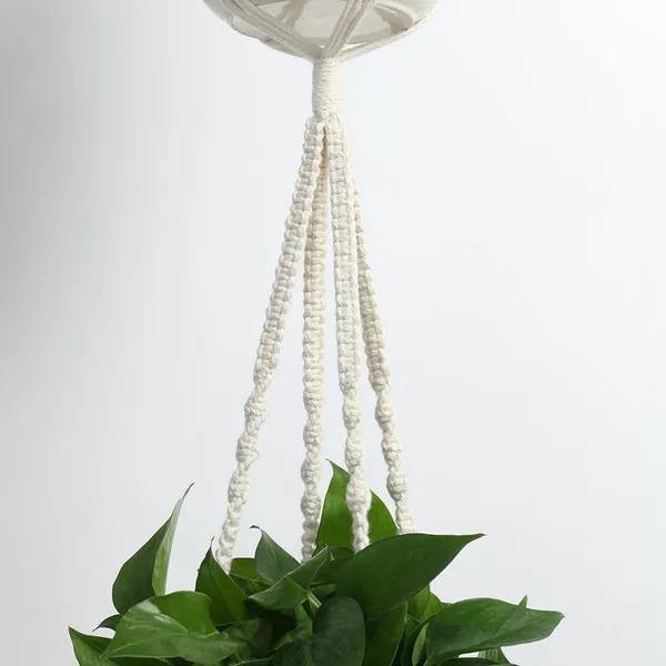 BowLift | 4-piece handmade Boho macrame plant hanger set