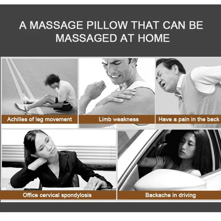 BowLift | Heated Neck & Back Massager Pillow | Muscle Relaxation & Pain Relief