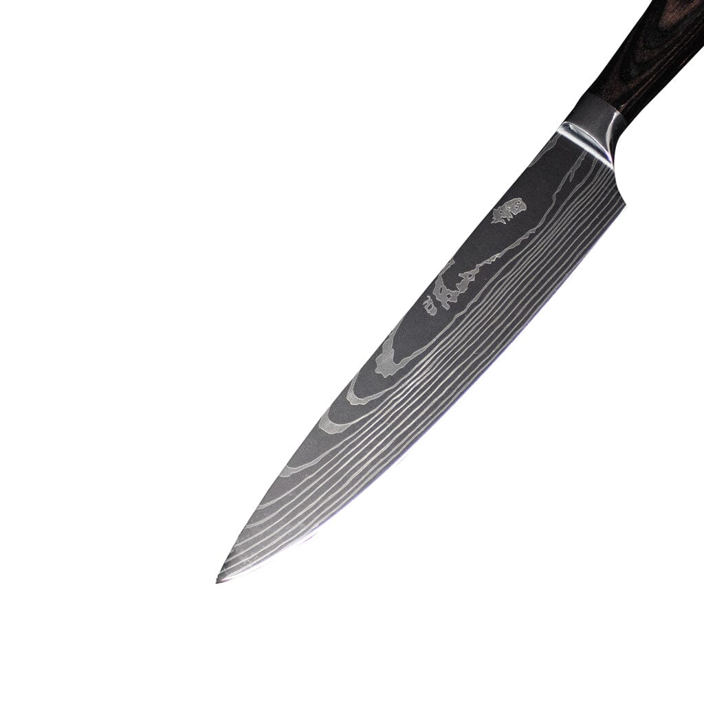 BowLift | Damascus Steel Chef's Knife | 20 cm Blade, Ergonomic Resin Handle & Ideal for Home Cooking