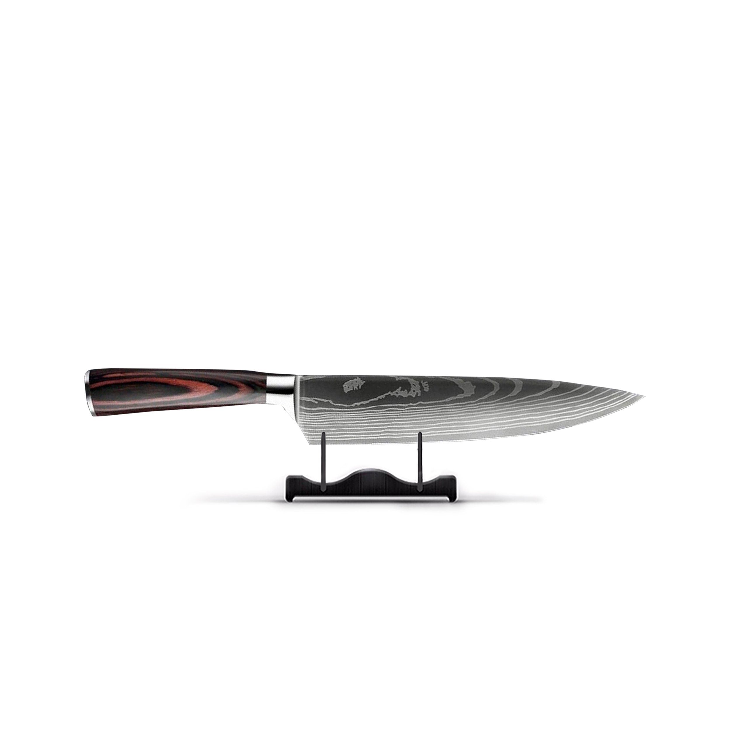 BowLift | Damascus Steel Chef's Knife | 20 cm Blade, Ergonomic Resin Handle & Ideal for Home Cooking