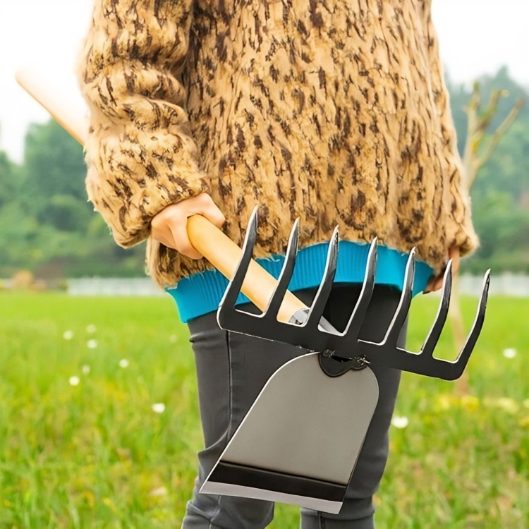 BowLift | GardenMaster 2-in-1 | Heavy-Duty Rake Hoe for Soil Prep