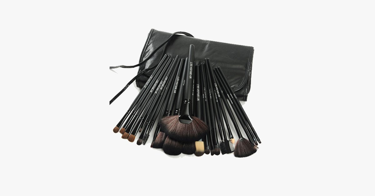BowLift | 24-piece Jet Black Make-Up Brush Set
