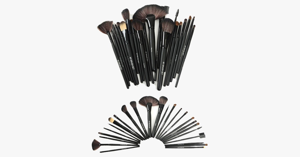 BowLift | 24-piece Jet Black Make-Up Brush Set