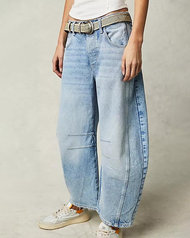 BowLift | Mid Rise Barrel Jeans for Women
