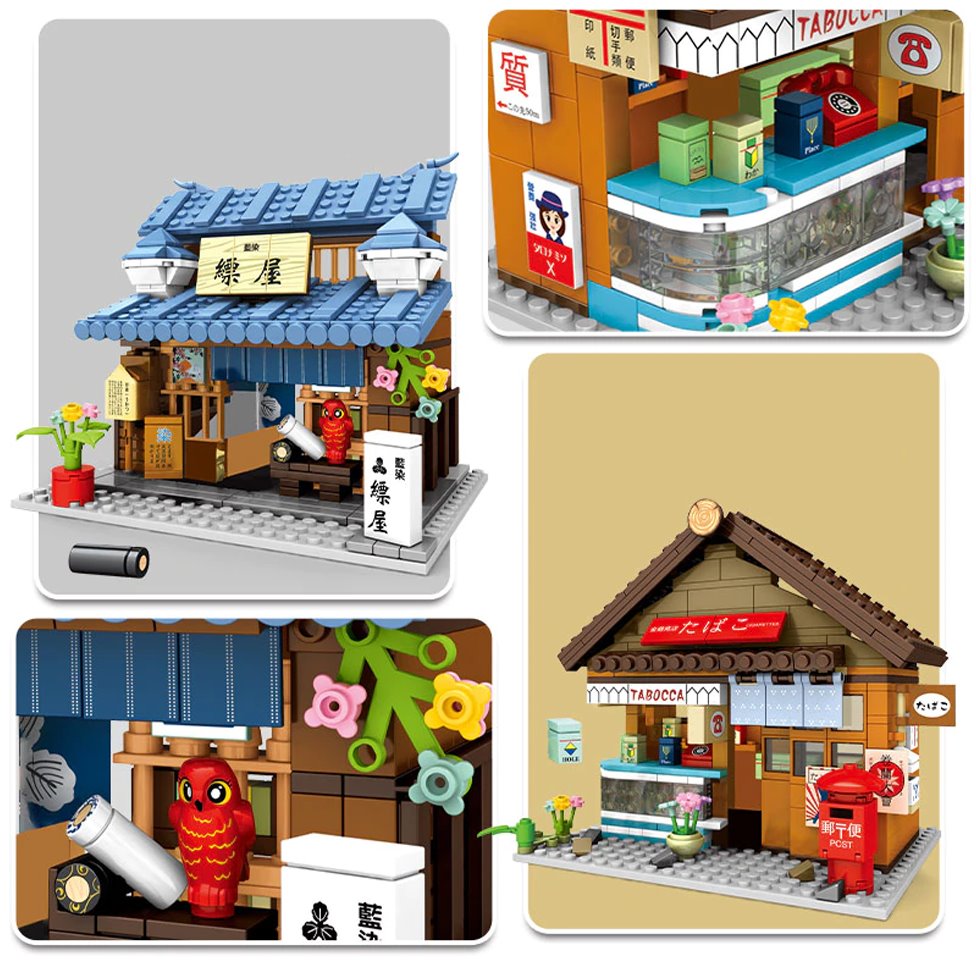 BowLift | Shirakawa-go Dori Street Japanese Stores Building Sets - Limited Stock