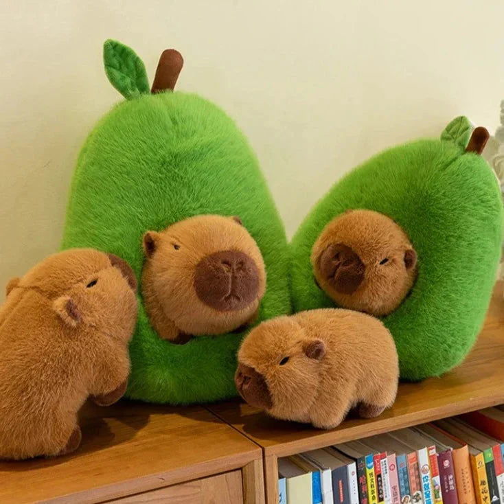 BowLift | Fluffy Avocado Capybara Plushie