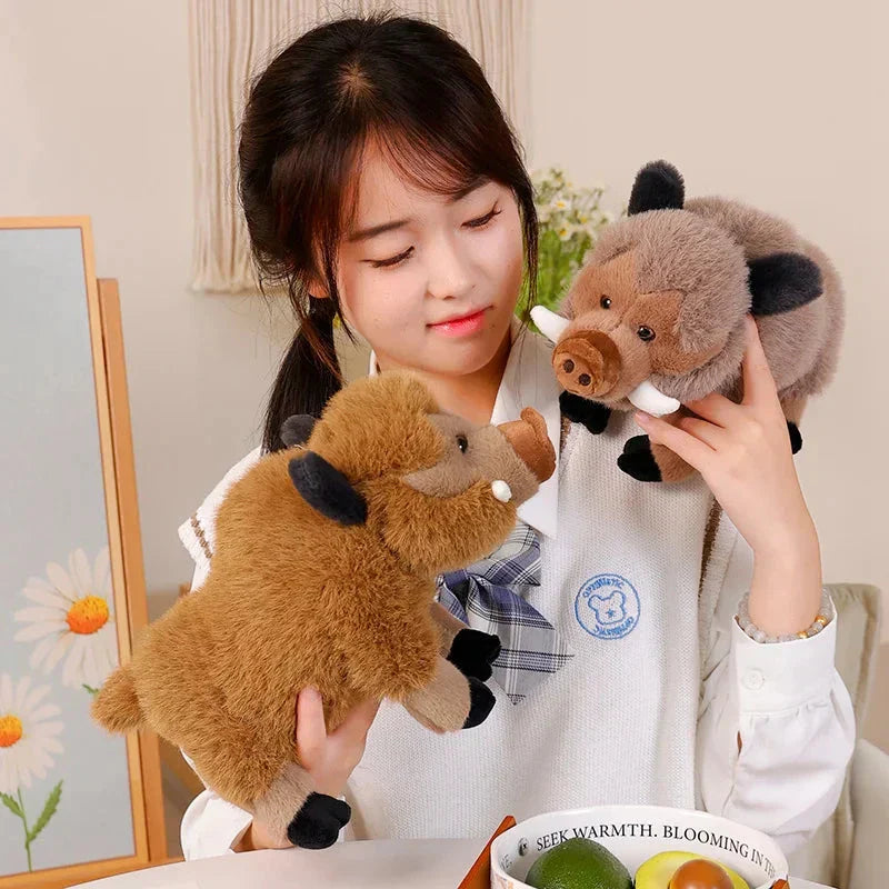 BowLift | Fluffy Wild Boar Plushie Soft Toy
