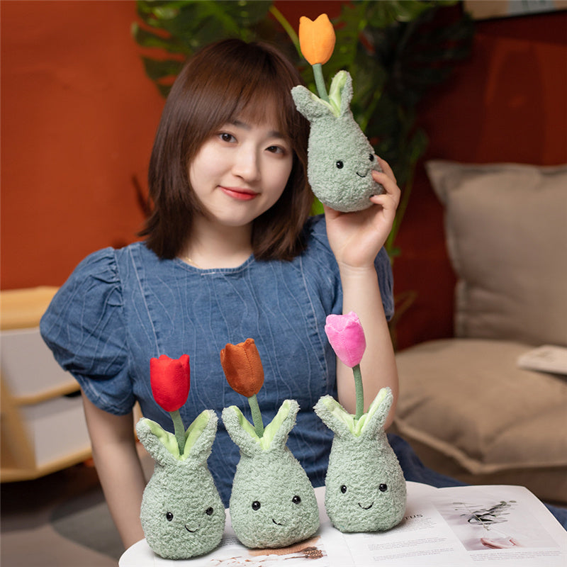 BowLift | Friendly Cuddly Tulip 22cm Flower Pot Plushie Collection