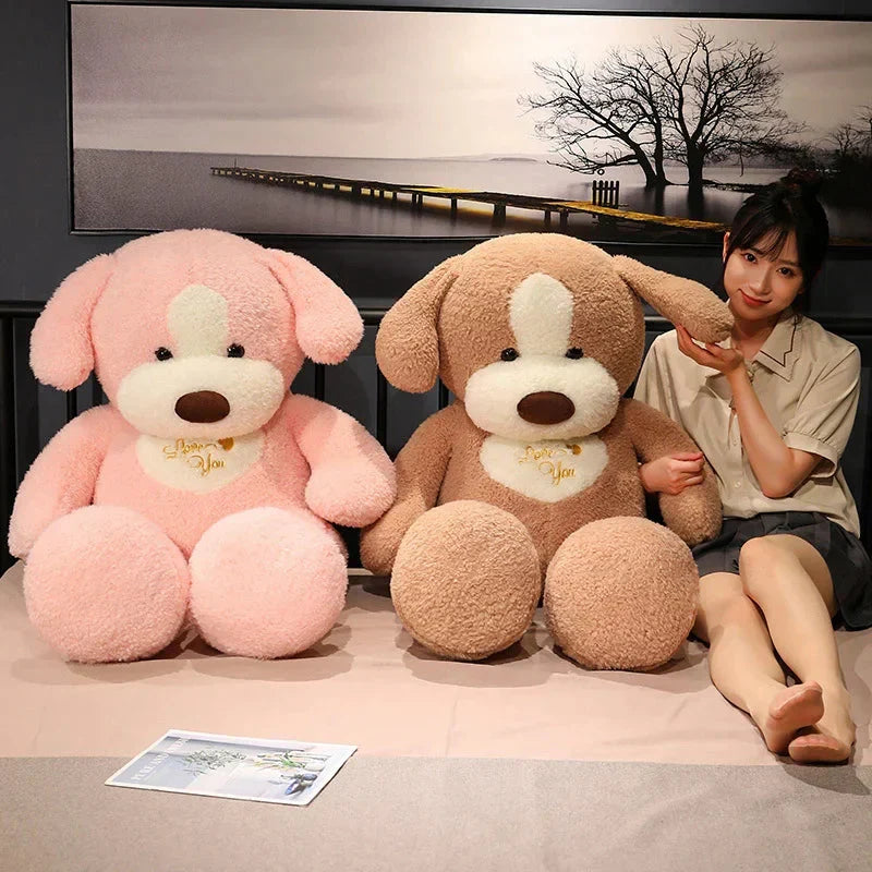 BowLift | Giant 35in Fluffy Dog Teddy Bear Soft Toy