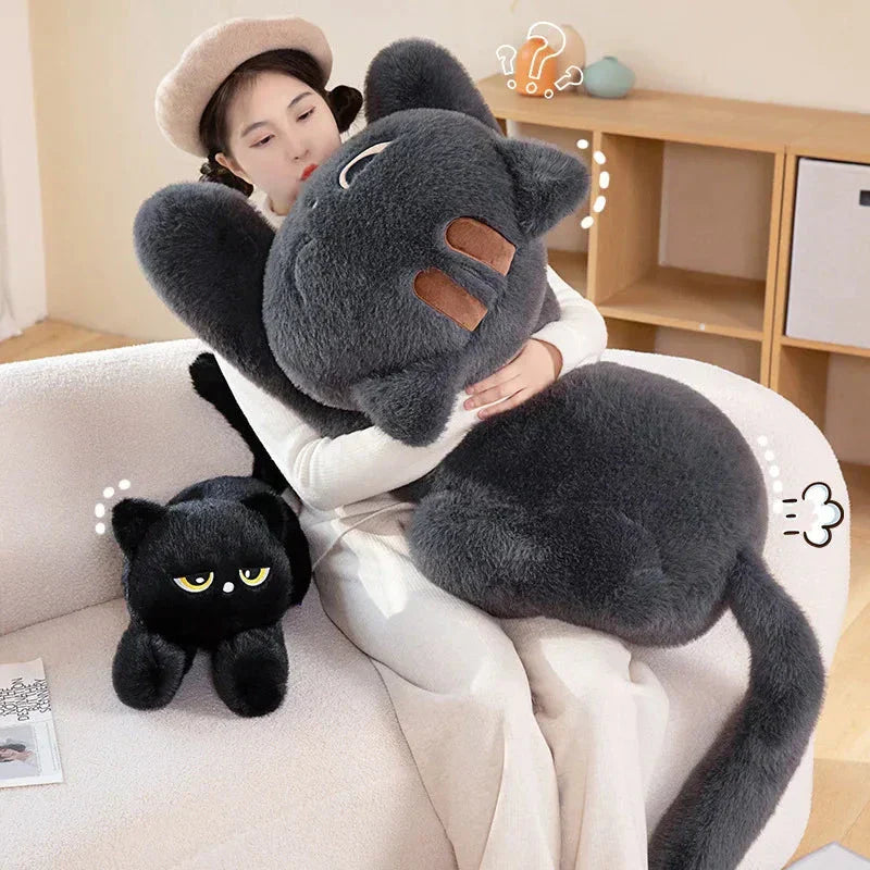 BowLift | Giant Black Grey Cat Plushies