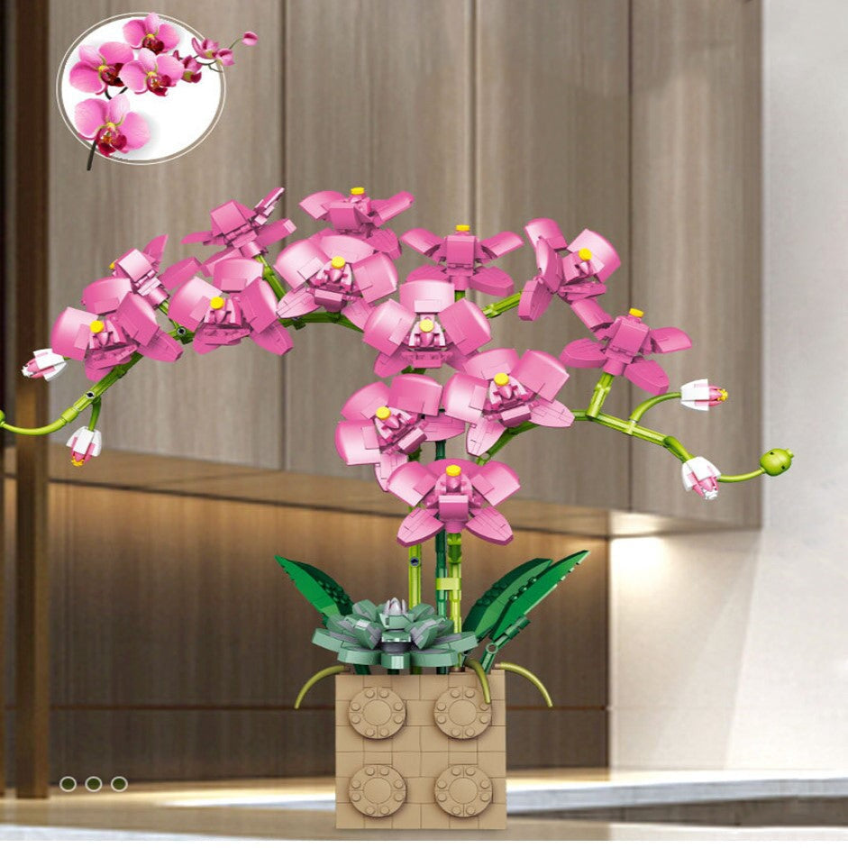 BowLift | Huge Blossoming Orchid Flower Building Set Collection