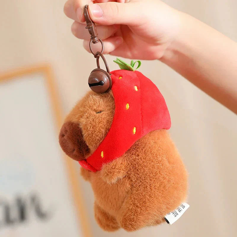 BowLift | Kawaii Capybara with Strawberry Hat Plushie