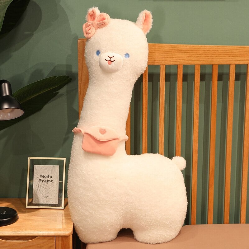 BowLift | Kawaii Fluffy White Pancake Alpaca Plushie