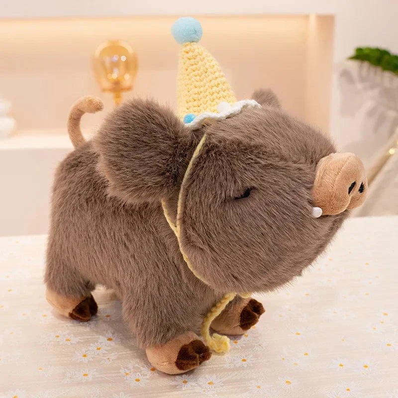 BowLift | Kawaii Fluffy Wild Boar Plushie